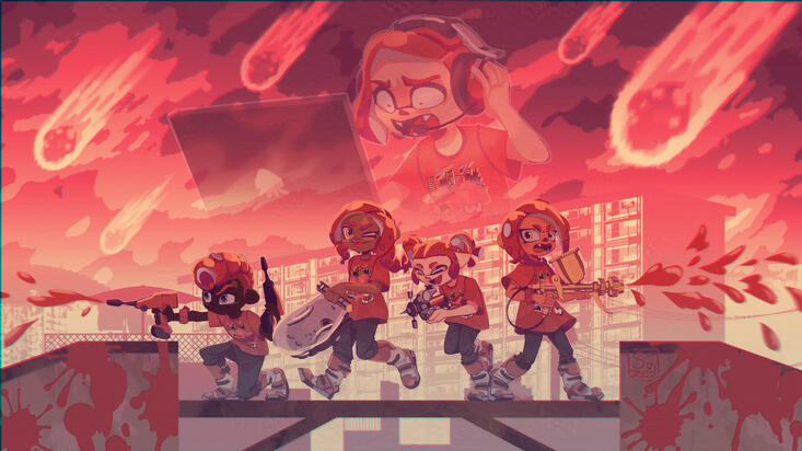 Splatoon characters from various people