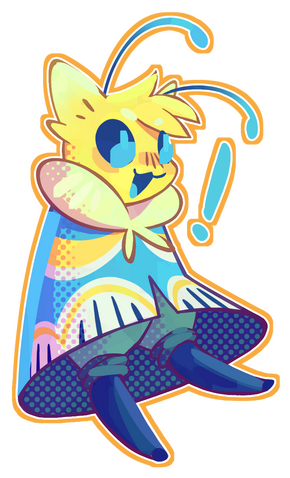 orange text reading Commission infos with a doodle of Sy's avatar